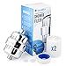 Crystallux Shower Filter Adult Baby Pet - Universal Shower Filter - Removes Chlorine & Harmful Substances - Portable Hard Water Filter - Handheld Showerhead Water Softener 2 Replaceable Cartridges