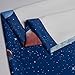 Anjee Blackout Window Curtains for Kids Bedroom Space Planet Theme Room Darkening 84 Inch Length Thermal Insulated Grommet Window Drapes Printed Curtains for Living Room, 52 x 84 Royal Blue