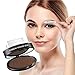 Turelifes Waterproof Eye Brow Stamp Powder Perfect Eyebrow Power Seal Nature Eye Brow Powder Delicate Shape (Dark brown)