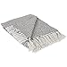 DII 100% Cotton Geometric Daimond Throw for Indoor/Outdoor Use Camping Bbq's Beaches Everyday Blanket, 50 x 60, Mineral Gray