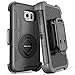 BENTOBEN Case for Galaxy S6 Edge, Shockproof Heavy Duty Protection Hybrid Rugged Rubber Case with Built-in Rotating Kickstand Belt Swivel Clip Holster Cover for Samsung Galaxy S6 Edge/SM-G925,Black