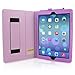 Snugg iPad Air & New iPad 9.7 inch 2017 Case - Smart Cover Case with Kick Stand & (Purple Leather) for the Apple iPad Air 1 (2013)