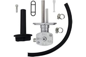 Earlyred Fuel Petcock Switch Valve with Lever Screw for Yamaha Kodiak Grizzly 400 450 YFM400FA YFM450FA YFM400 YFM450 2WD 4WD Fuel Tank Shutoff Valve Lines Parts 5GH-24500-10-00 ‎1NS-F4524-00-00