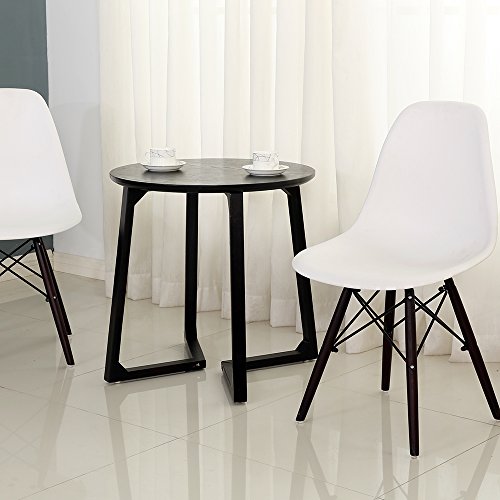 Round Reception Table/Accent table/End Table for Living Room,Office,waiting room,Conference and Meeting Room Wood,Small, Black