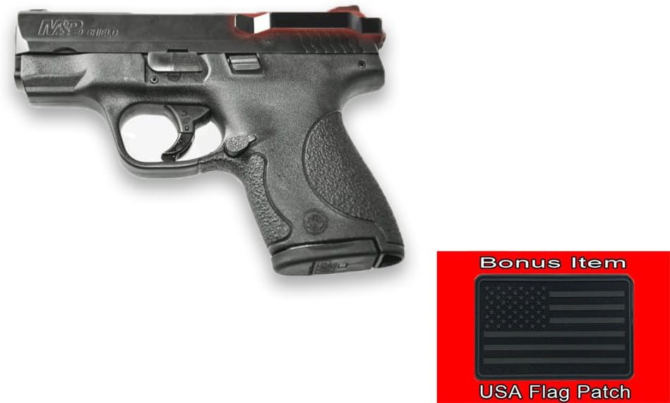 ClipDraw Ambidextrous Concealed Gun Belt Clip for S&W M&P Shield 45 Caliber Black with EXO's Flag Patch