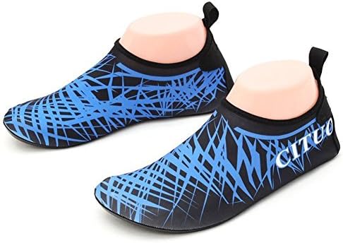 Royal Journey Barefoot Flexible Water Skin Shoes Aqua Socks for swimming,running,snorkeling,surfing,yoga (Blue, XXL(US8.5-9=CHN42-43))