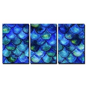 Seamless Background with Hand Drawn with Watercolor Fish...