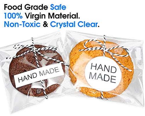 4 Clear+Resealable+Cellophane+Cello+Bags