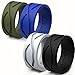Silicone Wedding Ring/Band Men Women 4 5 Rings Pack- Designed Silicone Rubber Rings - Comfortable Durable Wedding Ring Replacement - Matching Sets - U.S Design Patent (8, Men's Rings)
