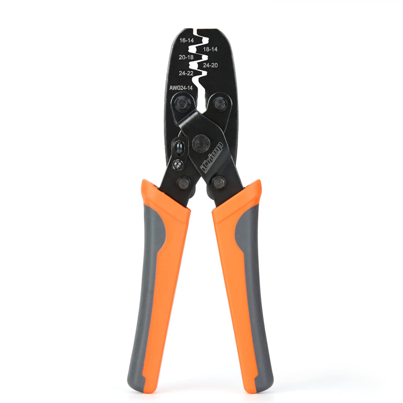 iCrimp 1424A Open Barrel Terminal Crimper Tool, Precision Crimper for 0.2–2 mm² Wires, Compatible with Delphi, AMP, Tyco, Molex Style Open Barrel and Motorcycle Bullet Terminals