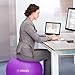 URBNFit Exercise Ball - Yoga Ball in Multiple Sizes for Yoga, Pilates, Pregnancy, Stability - Anti-Burst Swiss Balance Ball w/Quick Pump – Office Ball Chair for Home and Gym – 26 Inch - Purple