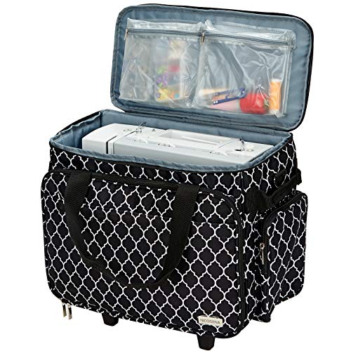 NICOGENA Rolling Sewing Machine Case on Wheels, Universal Travel Tote