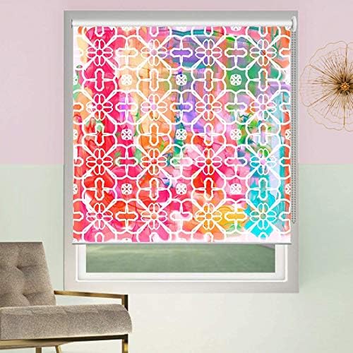 旭日産業 ロールスクリーン 送料無料 新品 1級遮光 断熱 防音 調光 カラーグラフィックス 風呂用 Uvカット 防水 右操作 突っ張り式 和室