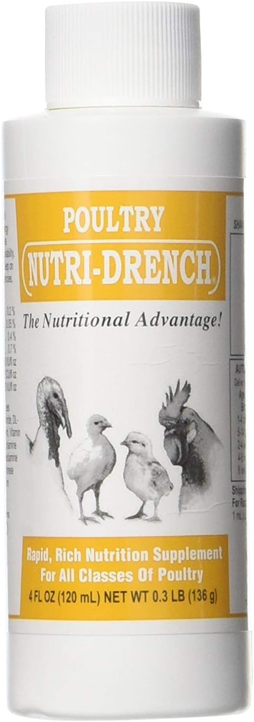 BOVIDR LABORATO 617407594416 Nutri-Drench Poultry Solution 4 FL OZ, Multicolor : Pet Care Products : Garden & Outdoor