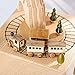ADM-LC Music Box Wooden (Beech) Featuring Mountain Tunnel with Small Moving Magnetic,Rotate（The music rings and the trains turns automaticall,Rhymes Movement,Plays Music Spirited away By (Train)