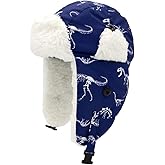 Sarfel Toddler Winter Hat Baby Boy Winter Hat Sherpa Lined Toddler Warm Fleece Hats Kids Trapper Hats for Boys Girls Beanie