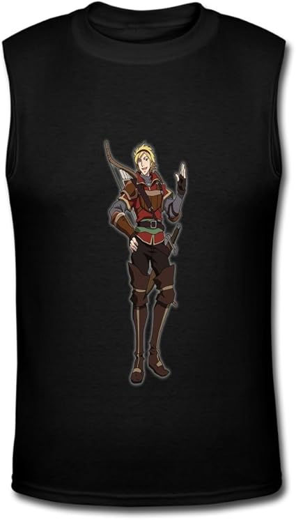 Amazon メンズ ユニックな設計 Overlord オーバーロード ルクルット ボルブ画像 綿100 ノースリープ シャツ Xxl ブラック タンクトップ 通販