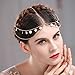Aukmla Alloy Headbands for Women Head Chain with Sequines (Two Layers)