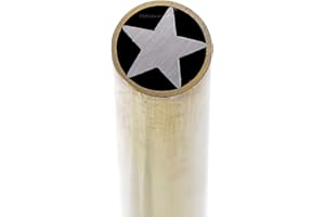 EZSMITH Mosaic Pin - (0.250 (1/4) Inch Diameter) - (898BA) - (Brass Outer Material)(Aluminum Inner Material) - Decorative Knife Handle Pins and Rods for Fixed Blade Knives