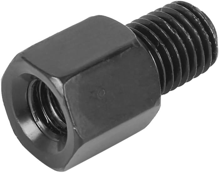 F FIERCE CYCLE 2pcs 8mm RH to 10mm RH Motorcycle Rearview Mirror Adapter Bolt, Black, 12 x 10 x 1.5 cm - Image 5