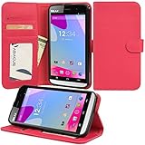 Abacus24-7 [Pocket Book] BLU Studio 5.5 S [D630u] Leather Wallet Case with Stand and ID Card holder, Pink