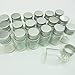 Luo House 10pcs 16x26mm Tiny Mini Small Clear Bottles Glass Vials 2.0ml 1/2 Dram with Caps