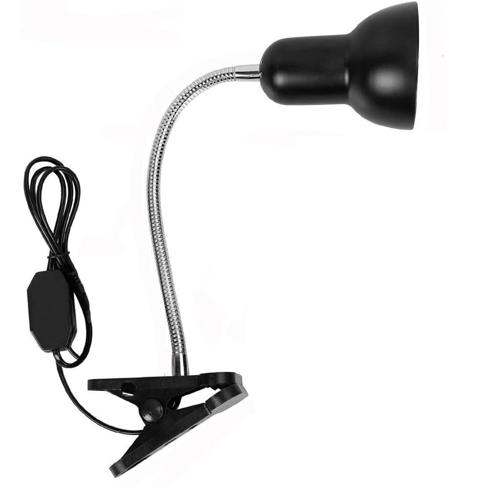 SagaSave Reptile Heat Lamp Holder Stand, Adjustable Small Reptile Dome Lamp Bracket, Turtle Lights Clip Basking Lamp, Terrarium Light Stand for Metal Basking Reptile Light Fixture Hanger