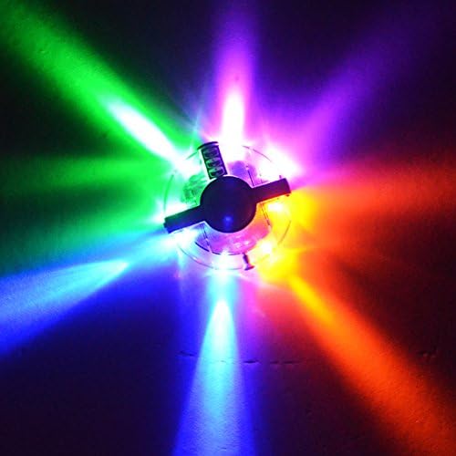 Debike Bicycle Colorful UFO Shape 8 Led Hub Light with 3 Batteries in the Package (Colorful)