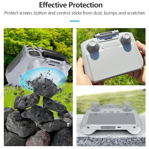 FPVtosky Lito X1/Mini 5/4 Pro RC 2 Sun Visor I Joystick Protection I Screen Protector RC-2 Remote Control Sun Shade for DJI Mini5/ 4 Pro/Air 3/Flip/Avata 360, for DJI Mini 5/4 Accessories (3 in 1 Kit)