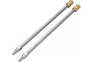 DBR TECH Pressure Washer Extension Wand 17 Inch – Power Washer Wand Extension for Car Wash, Driveway, Gutter & Siding – Pressure Washer Wand Replacement with 1/4” Quick Connect Plug, Up to 4500 PSI, Set of 2