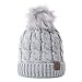 REDESS Baby Winter Warm Fleece Lined Hat, Infant Toddler Kids Pom Pom Beanie Knit Cap For Girls and Boys,Color - Black, Light Gray, Red, Size - [0-5Years]