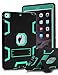 iPad Air Case,TIANLI(TM) ArmorBox [Dual Layer] Convertible [Heavy Duty] Rugged Hybrid Protective with Kickstand Case for iPad Air+[Screen Protector+Stylus Pen+Cleaning Cloth],Black Green
