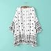 Sannysis Women Coat Elephant Printed Kimono Cardigan Tops Blouse Cover up White
