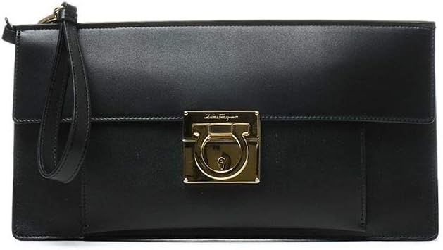 Luxury Fashion | Salvatore Ferragamo Woman 643408 Black Leather Pouch | Fall Winter 19