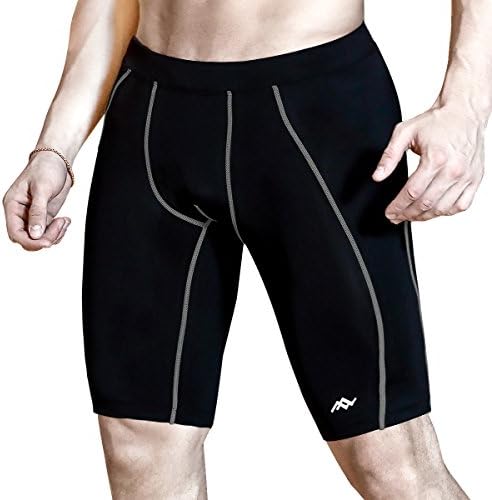 TRYSIL Men's Compression Shorts Underwear Baselayer Running Shorts Cool Dry Sport Tights Athletic Boxer Briefs for Running, Cycling & Swimming