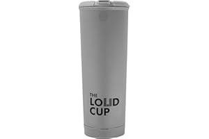 LOUD CUP The LoudCup 20 oz Tumbler + Integrated Stadium Horn (Owl Grey) - Reusable Water Bottle for Sports Fans - Worlds Loudest Cup for Noisy Fans on Game Day & Tailgating
