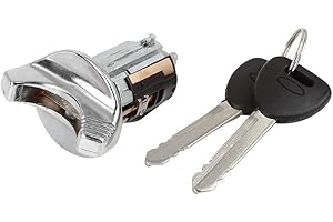 X AUTOHAUX Ignition Key Switch Lock Cylinder with 2 Keys for Ford F150 F250 F350 Pickup Truck 1992-1996