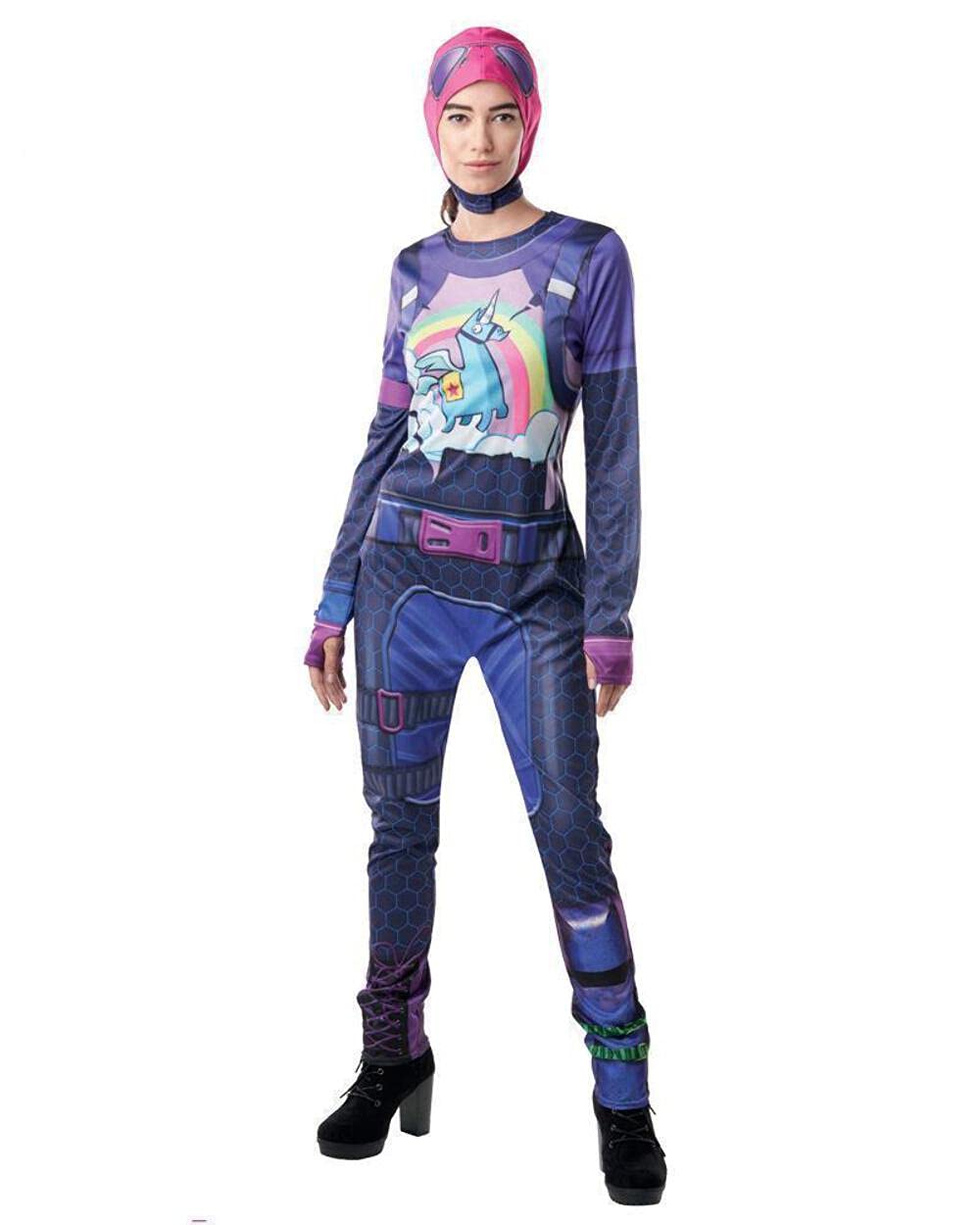 Rubies Official Fortnite Brite Bomber Costume, Adult Ladies UK Size 12-14, Gaming Skin