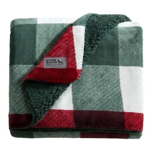 Eddie Bauer - Soft Reversible Throw Blanket for Bed & Couch, 50 x 70