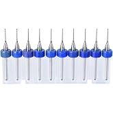 uxcell PCB Drill Bits 0.5mm Tungsten Carbide Rotary Tool 1 Set (10 Pcs) | Jewelry CNC Engraving Print Circuit Board Micro Drill Bits 1/8 Inch Shank