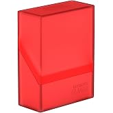 Ultimate Guard Boulder 40+ Classic, Deck Case for 40 Double-Sleeved TCG Cards, Ruby, Secure &amp; Durable Storage for Trading Card Games, Soft-Touch Finish