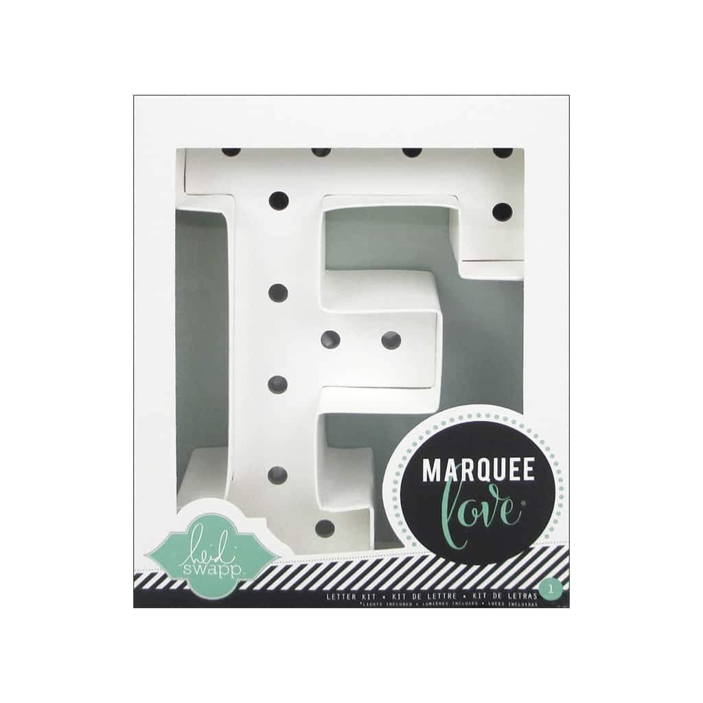 American Crafts Heidi Swapp Marquee Love Letters, Numbers and Shapes 8.5-inch, F, Paper, White