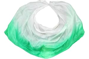 Silk Belly Dance Veils Dancing Hand Scarves Gradual Color Lightweight Belly Dance Scarf for Women Dance Party