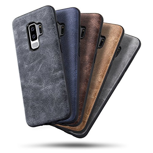 image for Galaxy S9 Plus Case Cover - BELK Vintage Leather Trim Tough PC Back & 