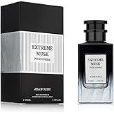 Jean Rish Extreme Musk, Eau De Parfum for Men (3.4 Fl Oz / 100ml) with Bergamot-Pepper-Lavender,Long Lasting and Luxury Fragrance, Made In USA