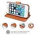 iPhone 5S Case iPhone SE Case, TANNC [Screen Protector Included] Flip Leather Wallet Phone Case [Layered Dandy] - [Card Slot][Flip][Wallet] - For Apple iPhone 5S / SE/5 Devices -Light Brown