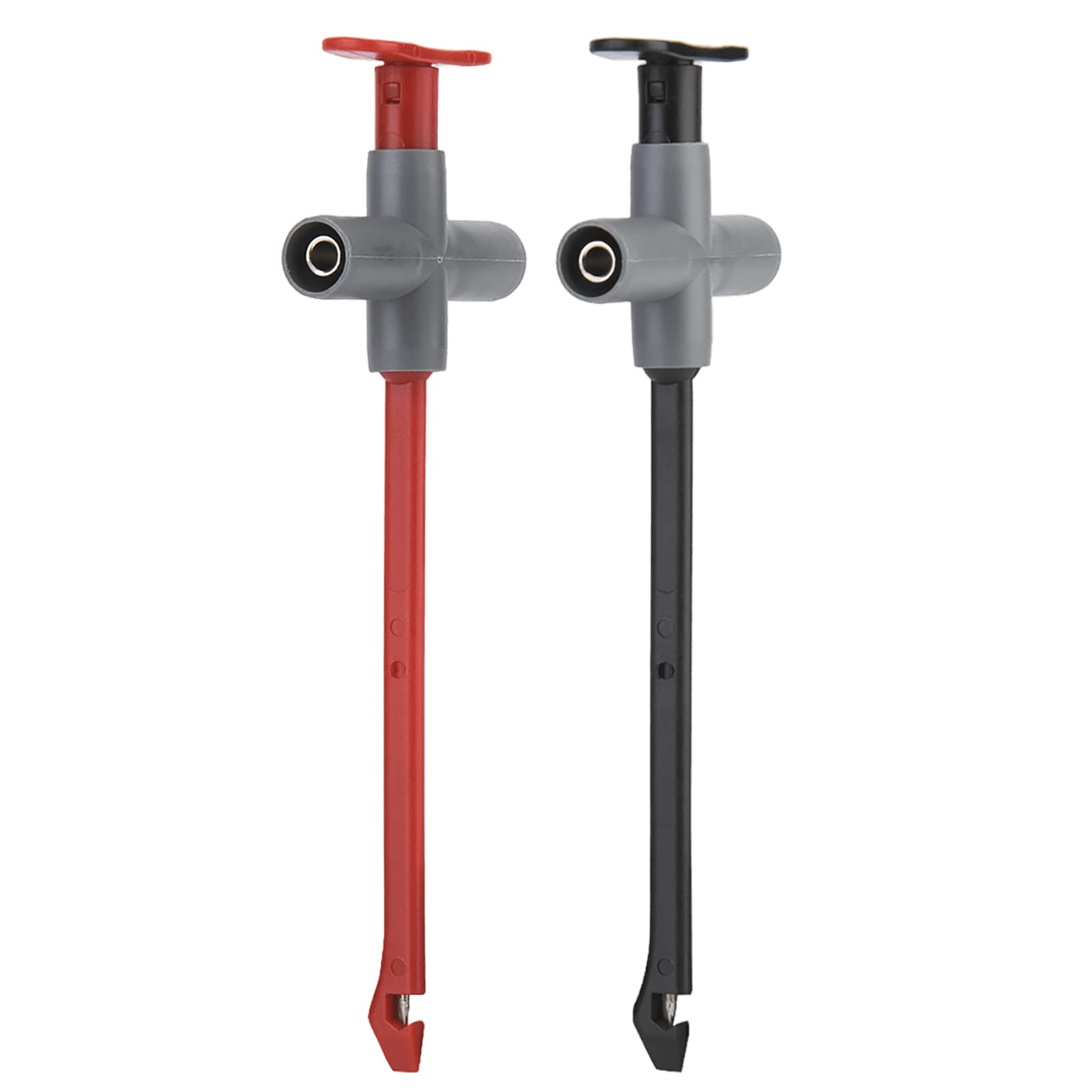 2Pcs P5010 Digital Multimeter Test Clips,4mm Test Lead Probe,Auto Puncture Probe Replaceable Repairing Test Clip, Wire-Piercing Car Testing Tool