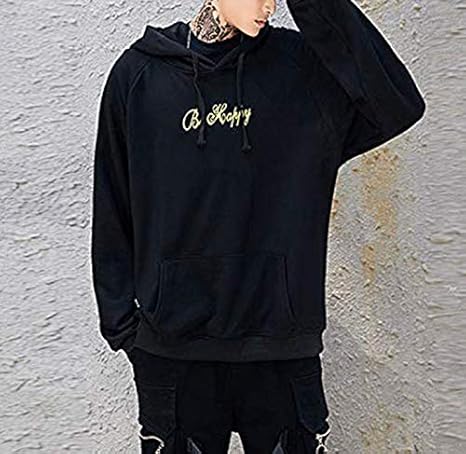 color block smile face hoodie