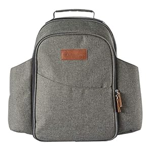 Tower Coast & Country CC879023 Heritage 2-Person Picnic Bag with Tableware Set, PEVA-Insulation, 5L, Green and Tan