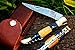 DKC Knives (14 5/18) Sale DKC-53 Blonde Squire Damascus Folding Laguiole Pocket Knife 4.5
